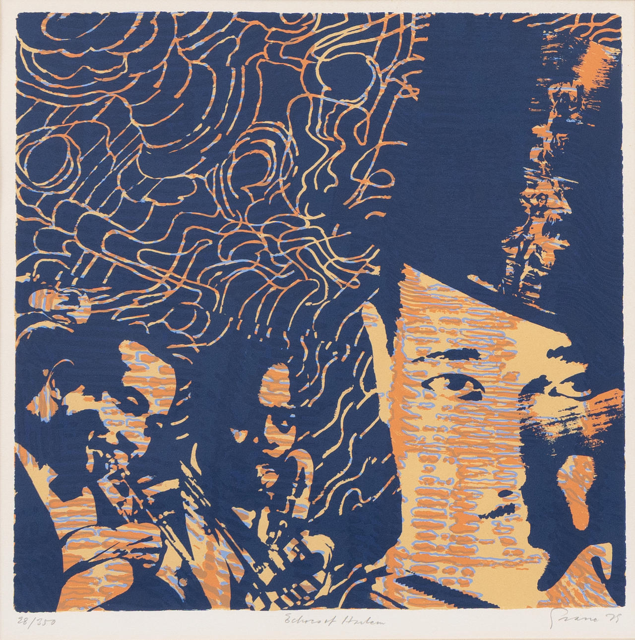 KNUT GRANE. Echoes of Harlem, lithograph, signed, dated and numbered.