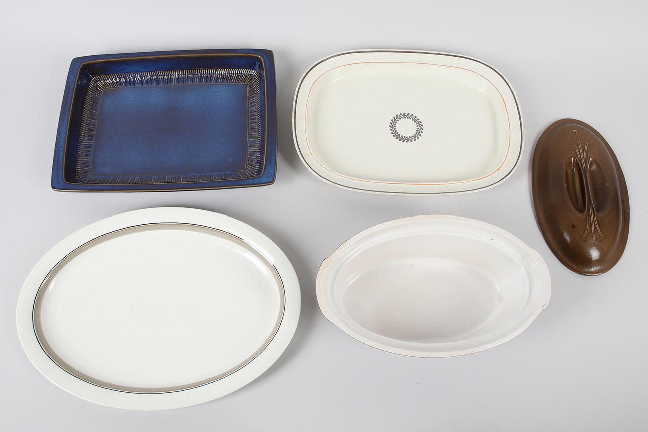 SERVING DISH & CASSEROLE, 4 pcs, porcelain, e.g. Arabia