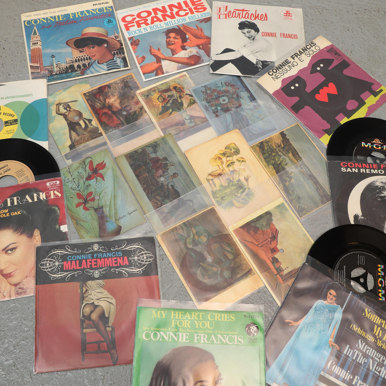 Vinylplader om 135 Connie Francis singler.