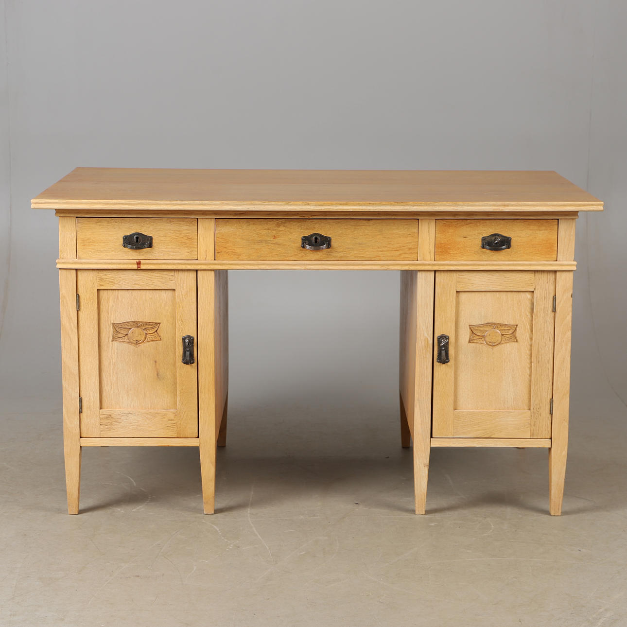 DESK, oak, Art Nouveau.