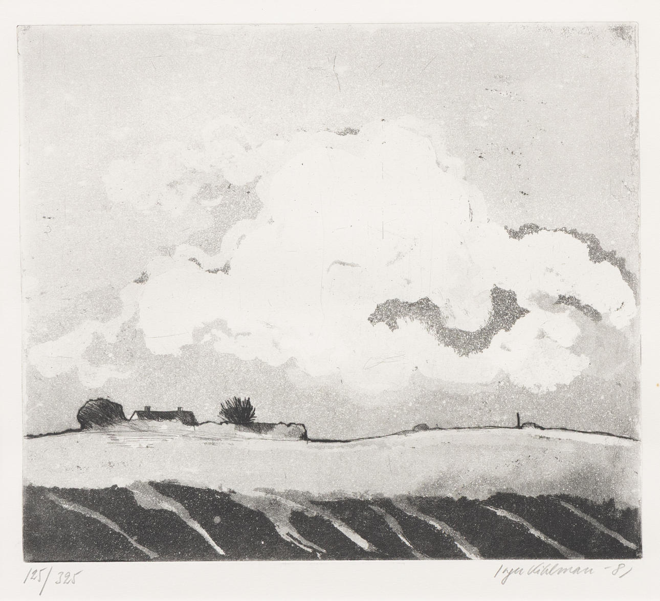 INGER KIHLMAN (1933-1998). Landscape motif, etching, signed, dated and numbered.