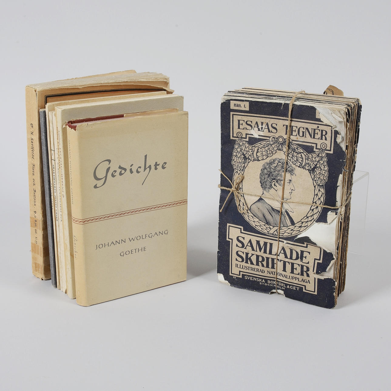 BOOKS, 29 pcs. writings and poems, including the collected writings of Esaias Tegnér.