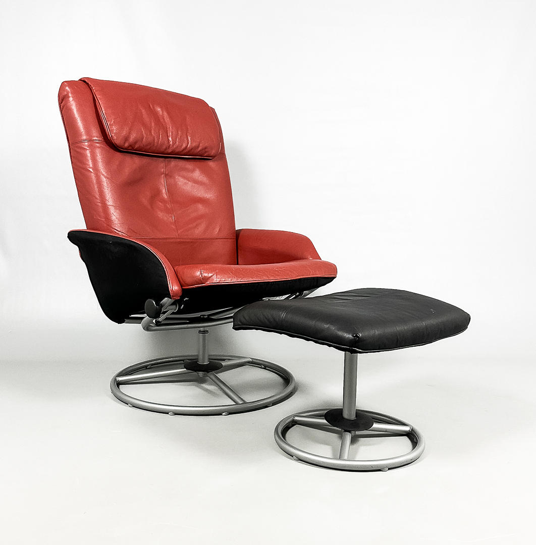 SPINNING ARMCHAIR & FOOTSTOOL, “Malung”, IKEA.