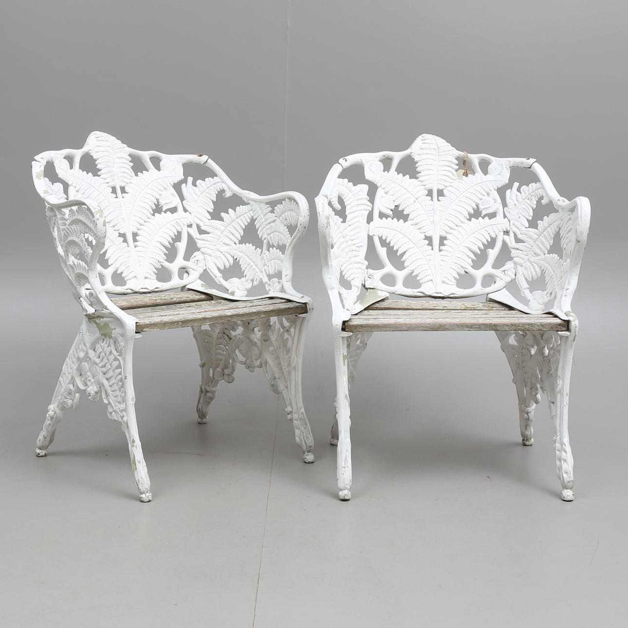 TRÄDGÅRDSSTOLAR, metall, 1900-talets andra hälft.