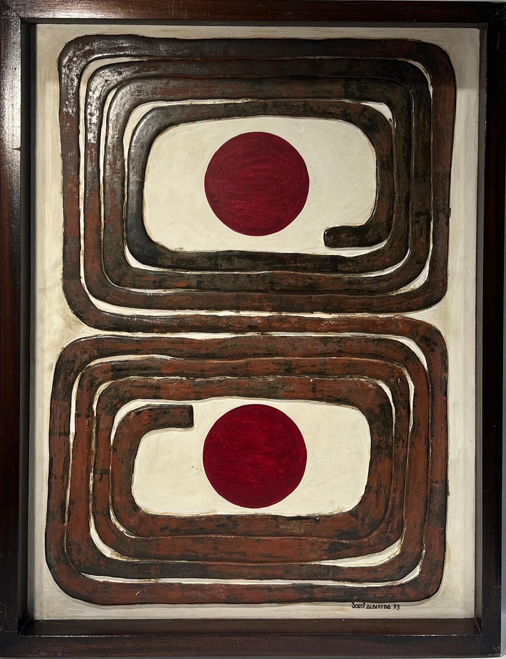 JORDI ALBAREDA. Sculpture painting. Mixed technique. Signed and dated, 1973.