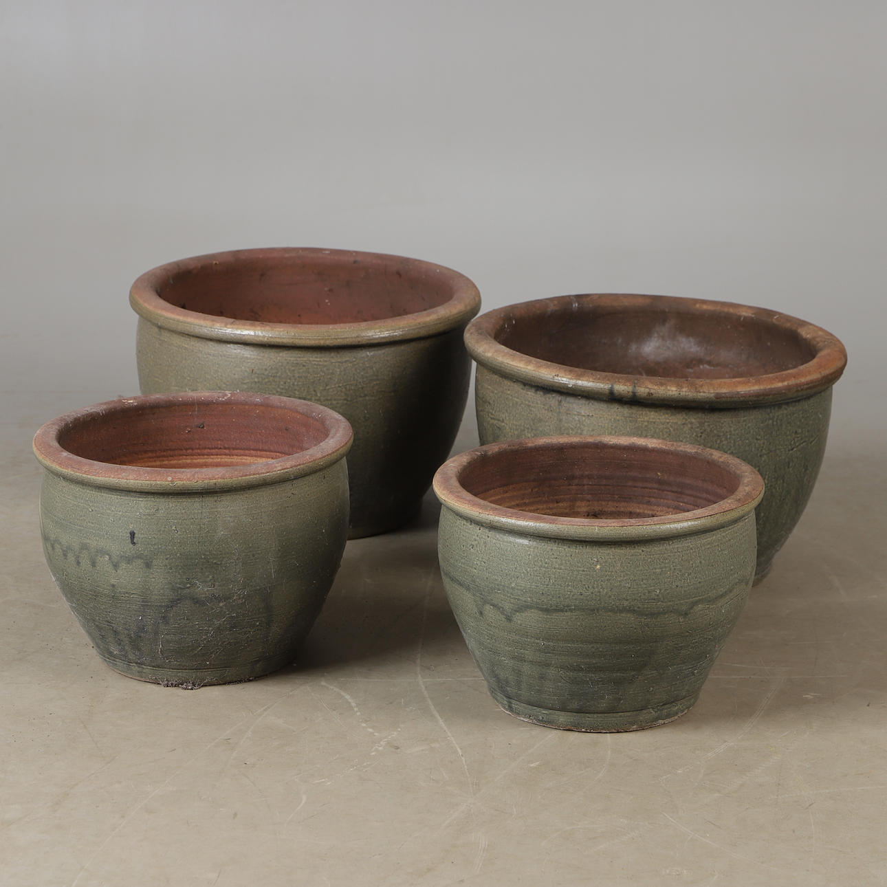 HAVEKRUKKER, 4 stk., glaseret keramik.