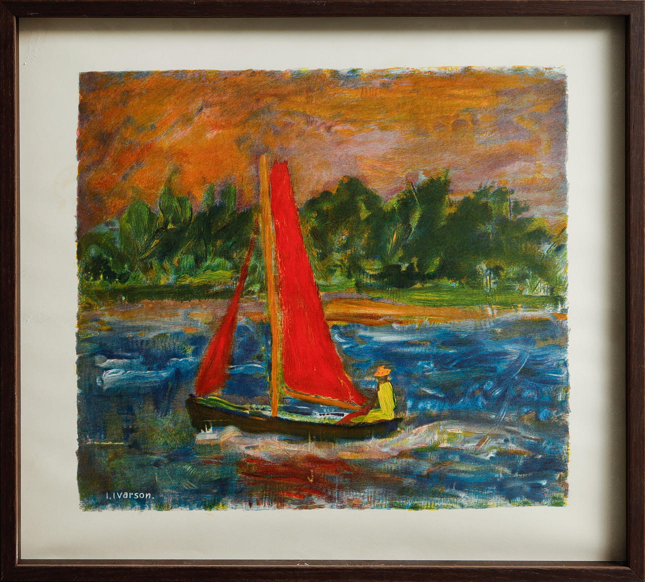 IVAN IVARSON. After. “The Red Seal”, color lithograph, signed in print.