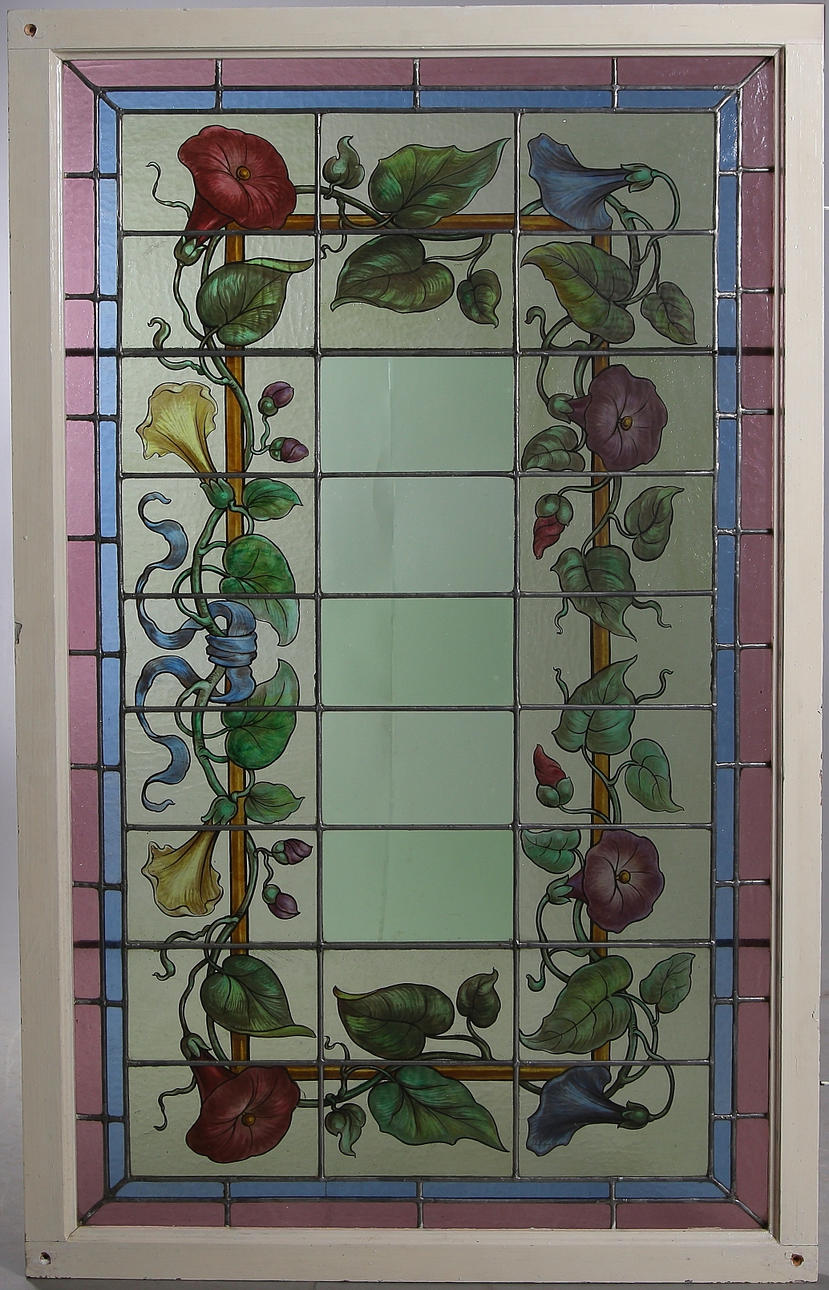 BLYGLASFÖNSTER, jugend, omkring sekelskiftet 18/1900.