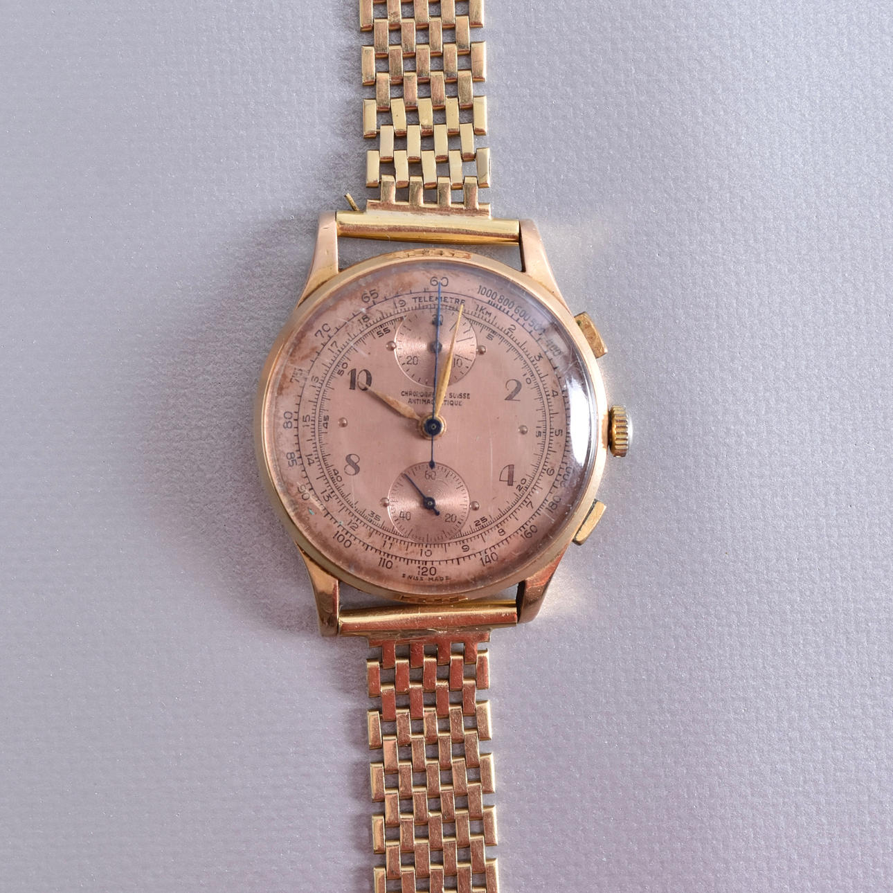 RELOJ DE PULSERA PARA HOMBRE, «Rangefinder» 18K.