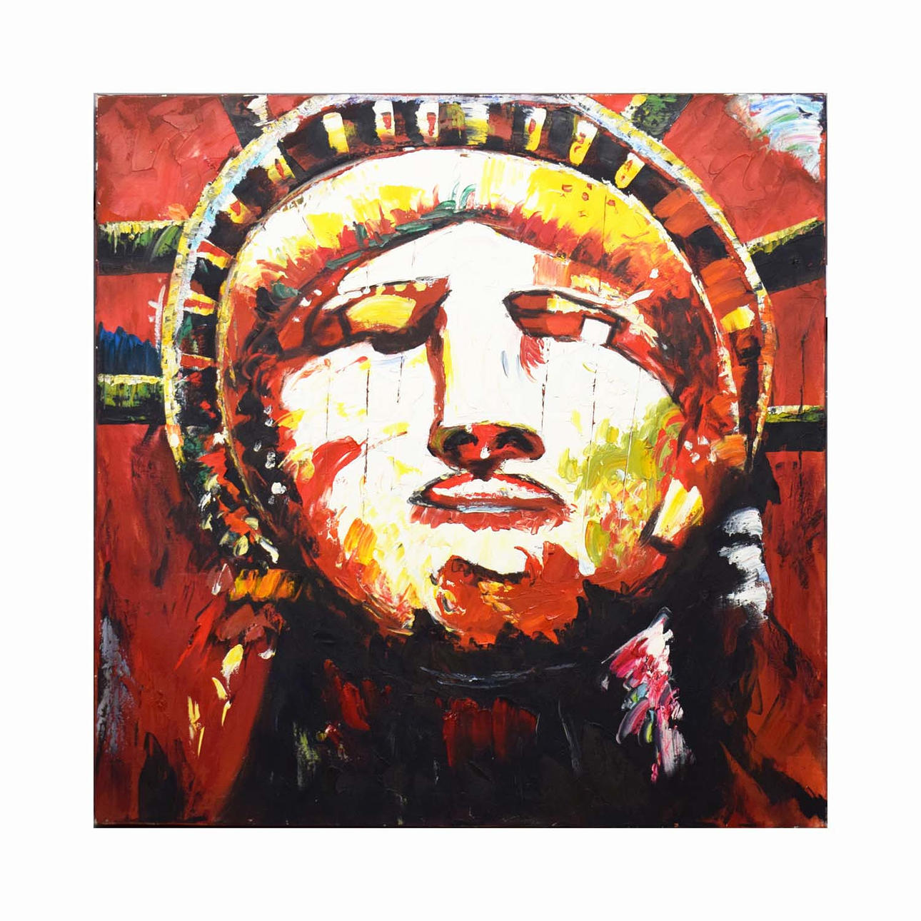 PETER MAX. IM STIL VON. FREIHEITSSTATUE.