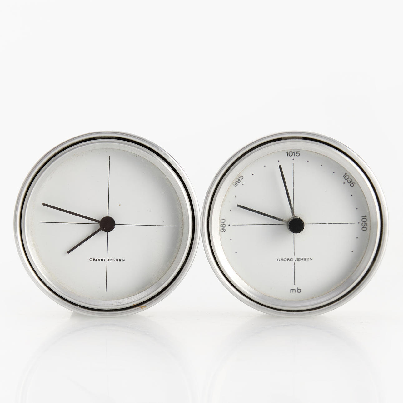 JÖRGEN MÖLLER. Wall clock & barometer, for Georg Jensen, Denmark.