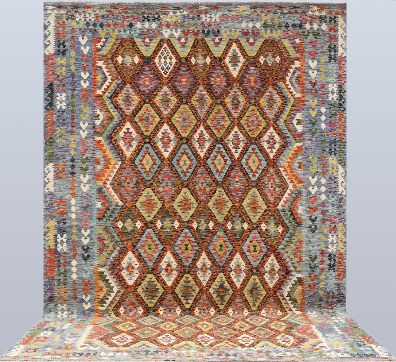 A CARPET, Kelim, approx. 490 x 310 cm.