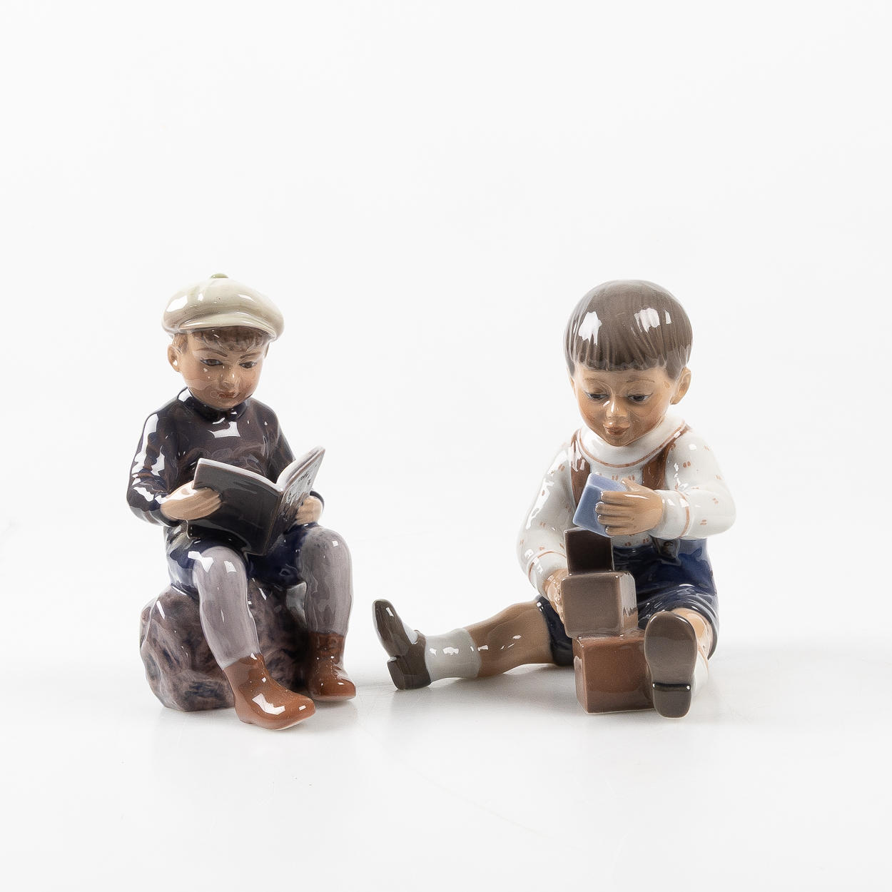 Two porcelain figurines, Dahl Jensen, Denmark.