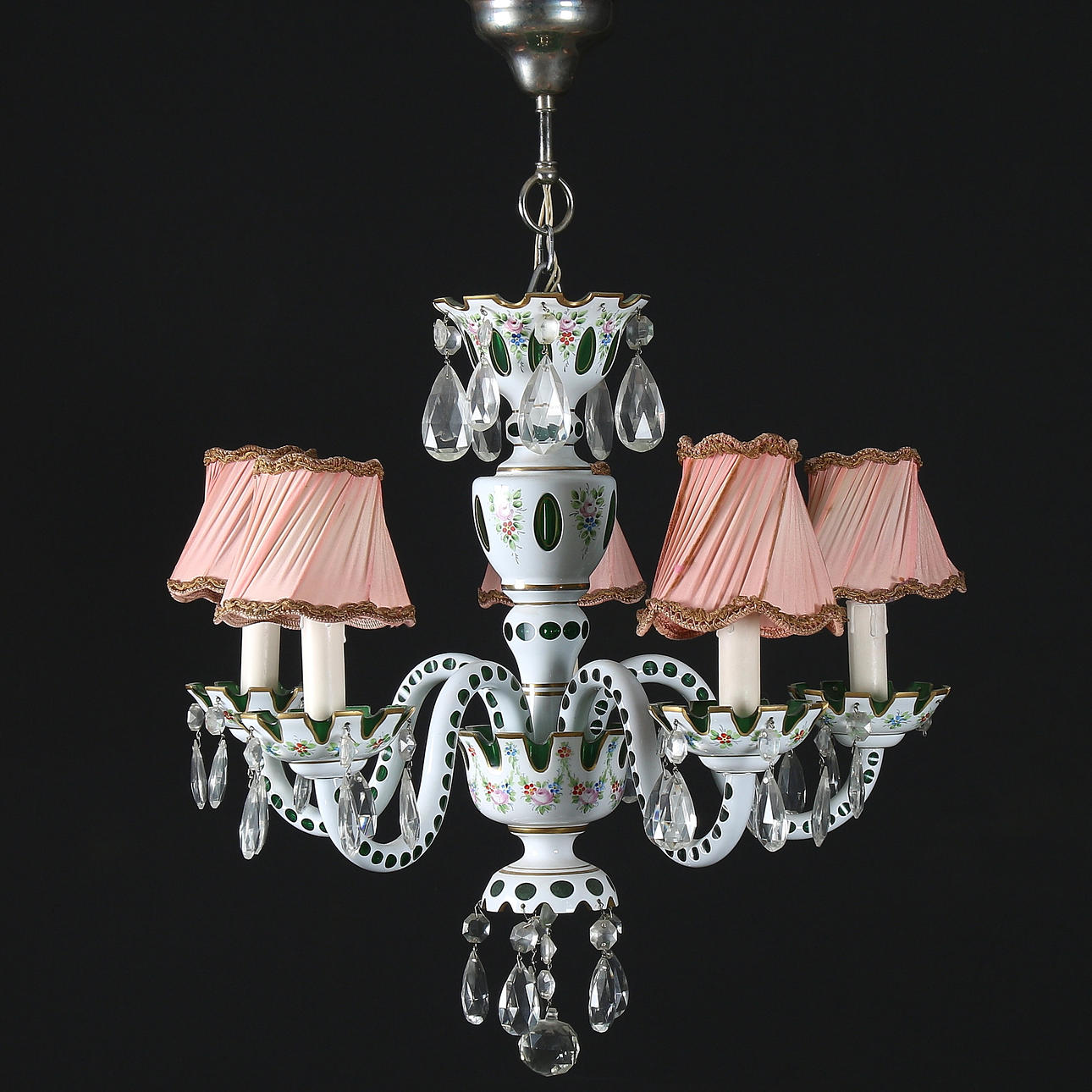 LJUSKRONA, glas, Italien. 1900-tal.