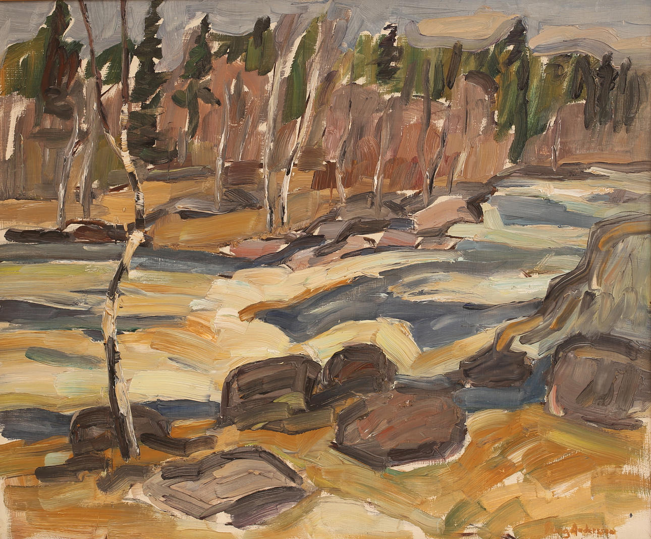 UNIDENTIFIED ARTWORKS, oil on panel, indistinctly signed Andersson.