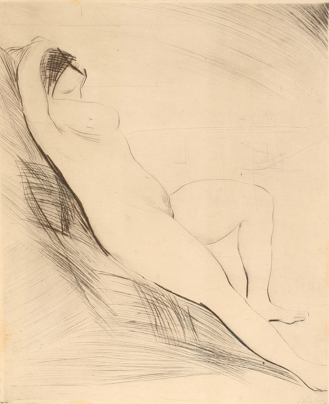 EVERT LUNDQUIST. Etching, signed.