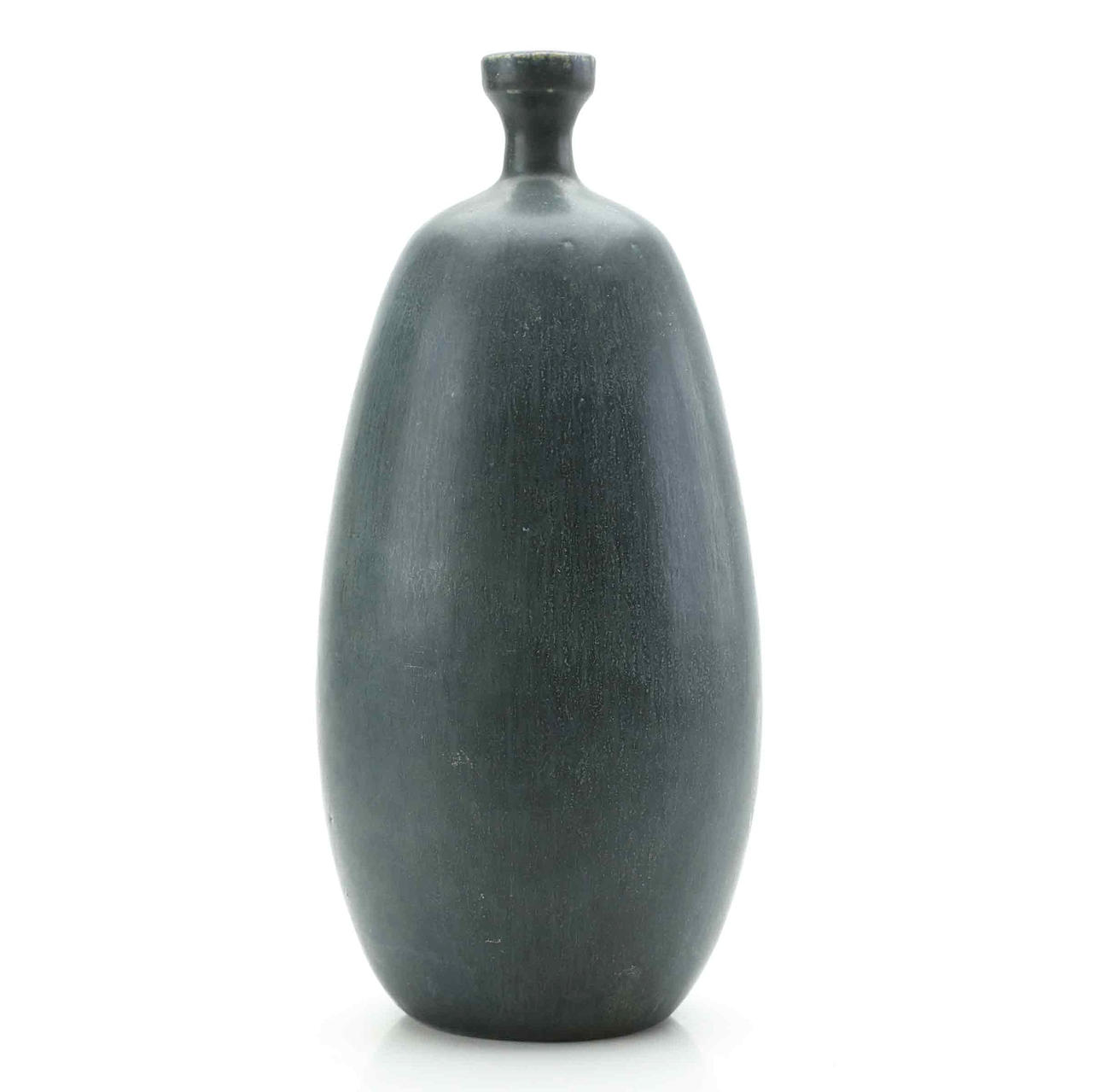 AGNE ARONSSON. jarrón, esmalte de piel de arpa, gres, firmado.