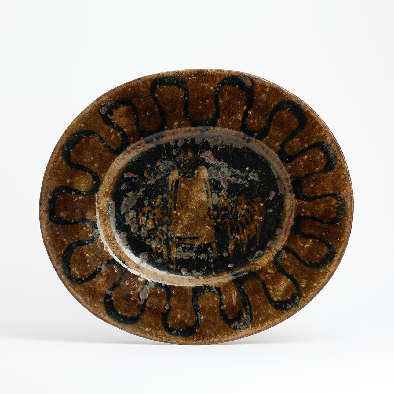 ÅKE HOLM. Fat, glaserat stengods, Höganäs.