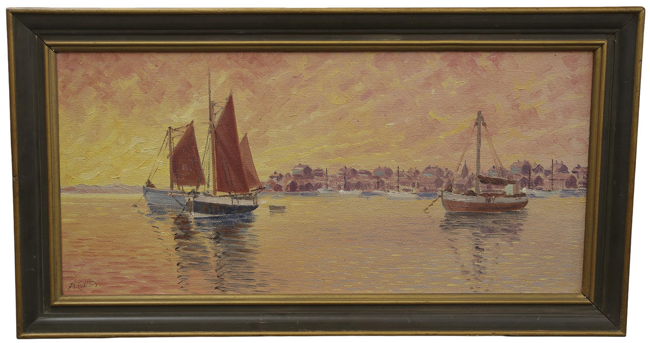 ALFRED COLLIN. oil on panel, “Käringön Bohuslän”, signed A. Collin.