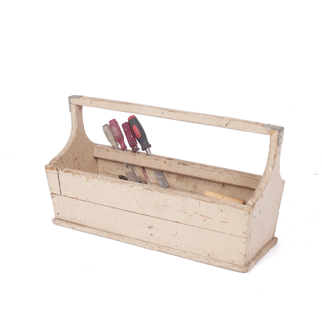 TOOL BOX, wood, with div tools.