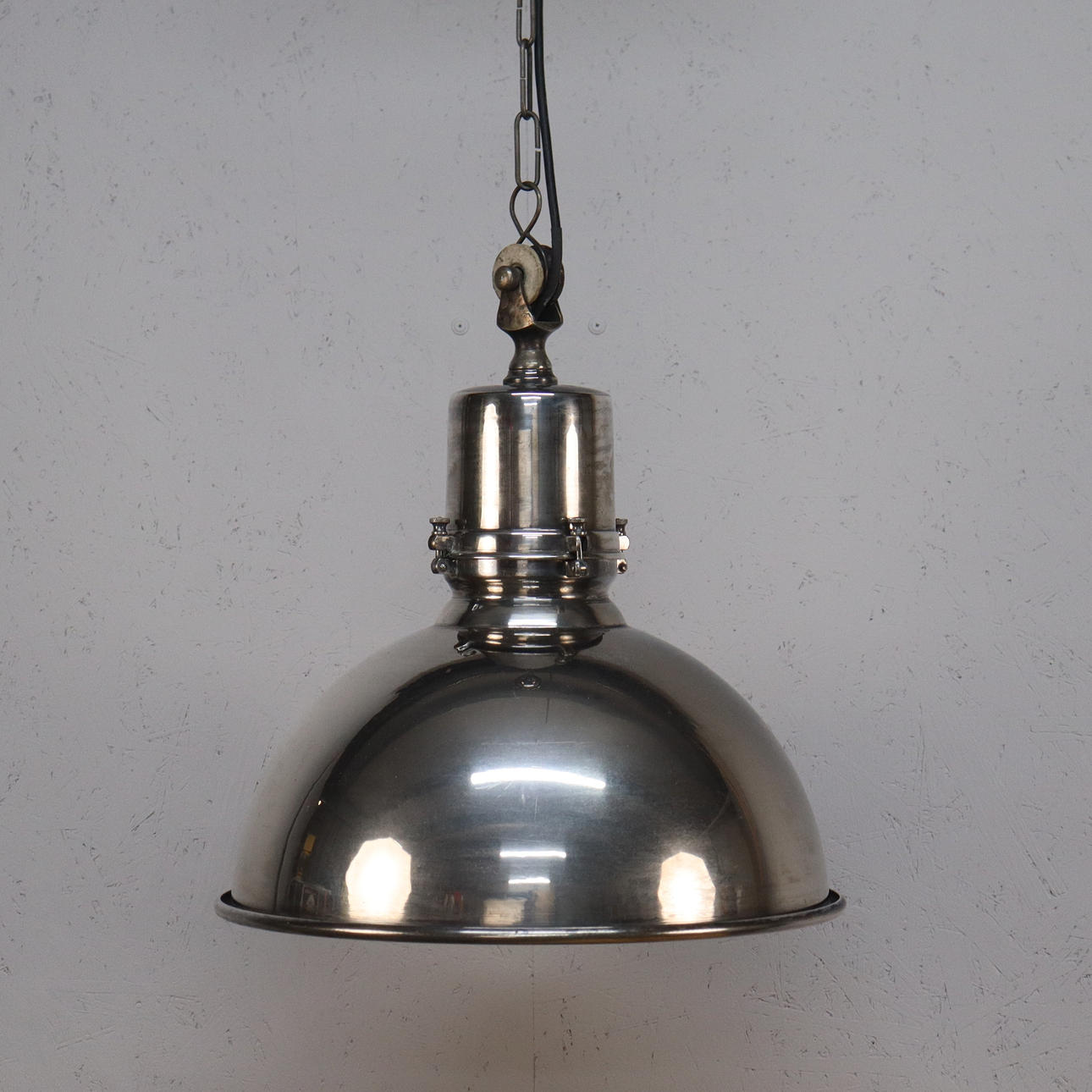 Ceiling lamp, industrial design, metal.