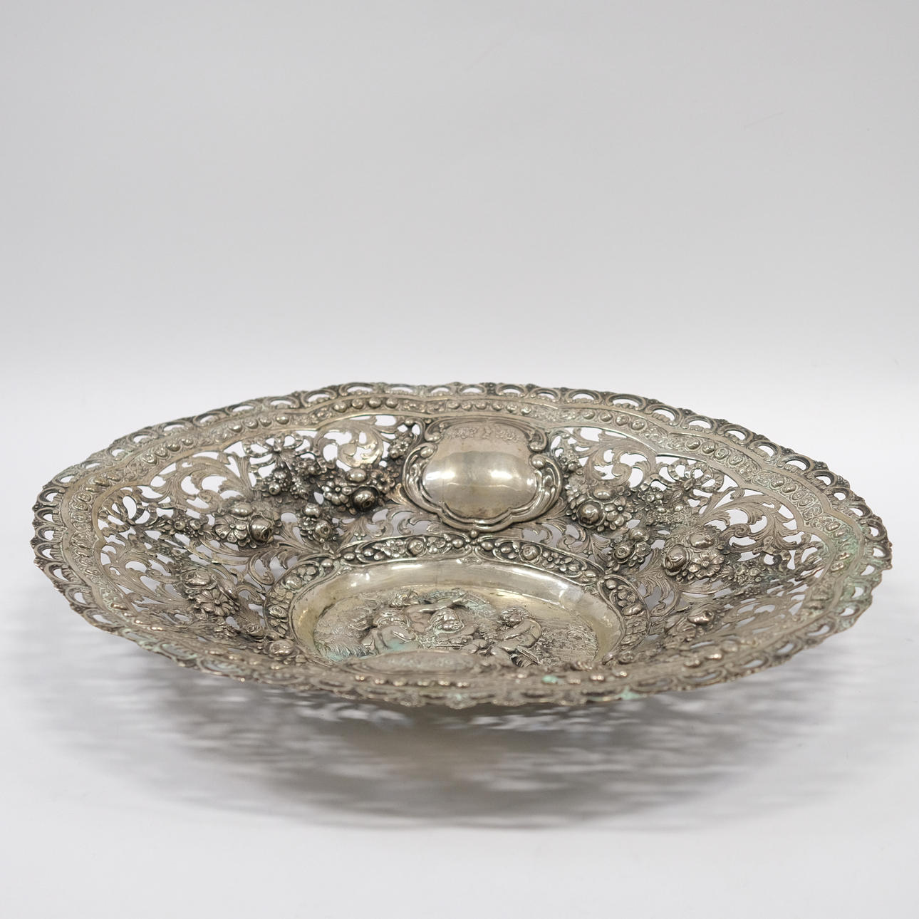 BOWL DISH, SILVER, ROCOCO STYLE.