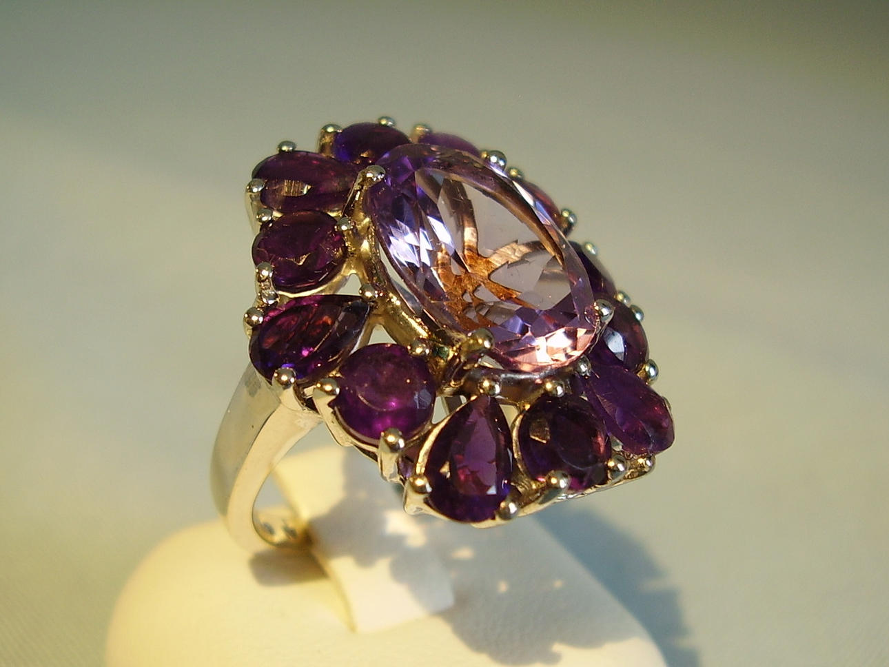 AMETISTRING 925 silver ametist 9,15 ct.