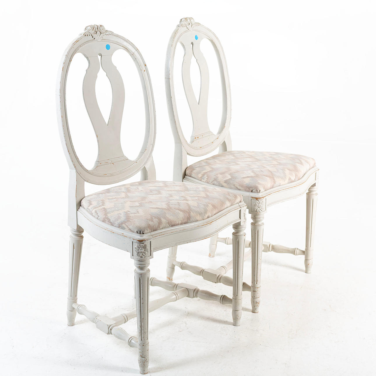 CHAIRS, 1 pair, "Swedish model" Gustavian style.