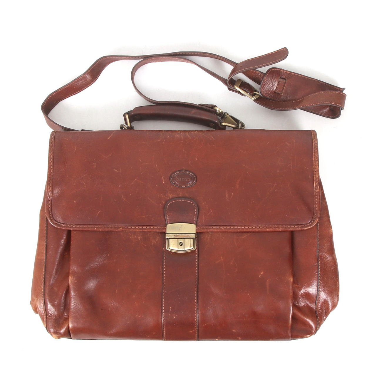 A leather briefcase, Baron, 21st century.