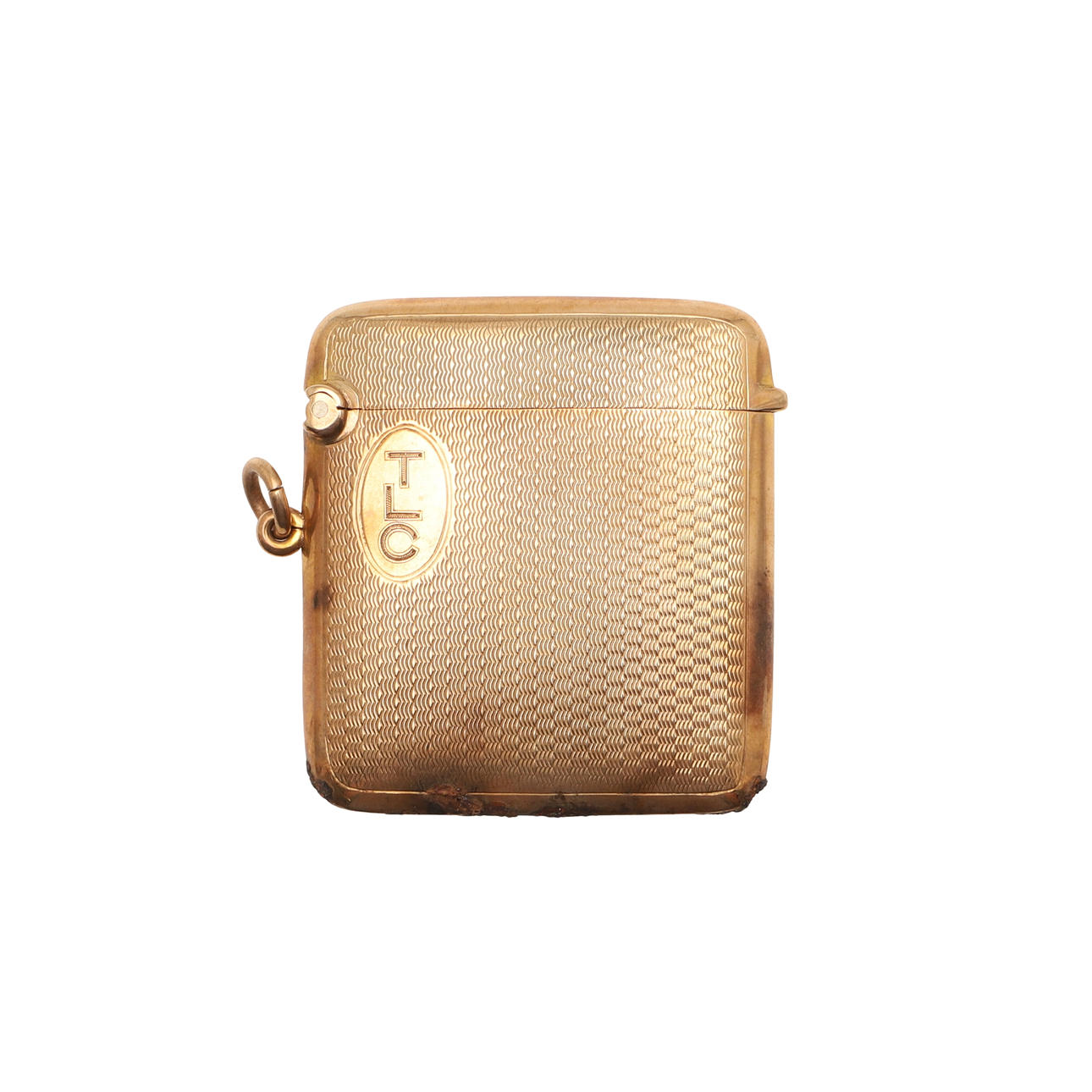 A 9CT GOLD MATCH CASE.