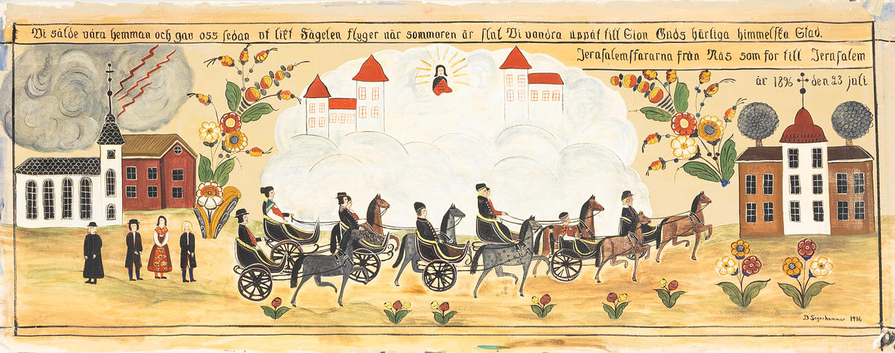 BONAD/MURAL, allmogestil, signed D.Segerhammar and dated 1976.