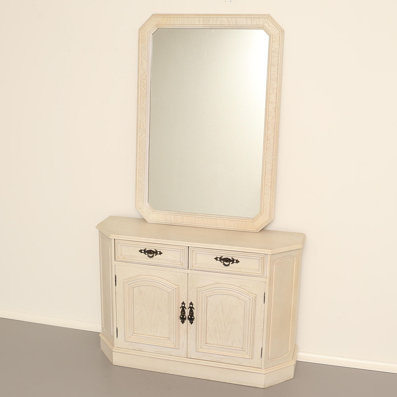 HALLSET, 2 delar, vitlaserat.