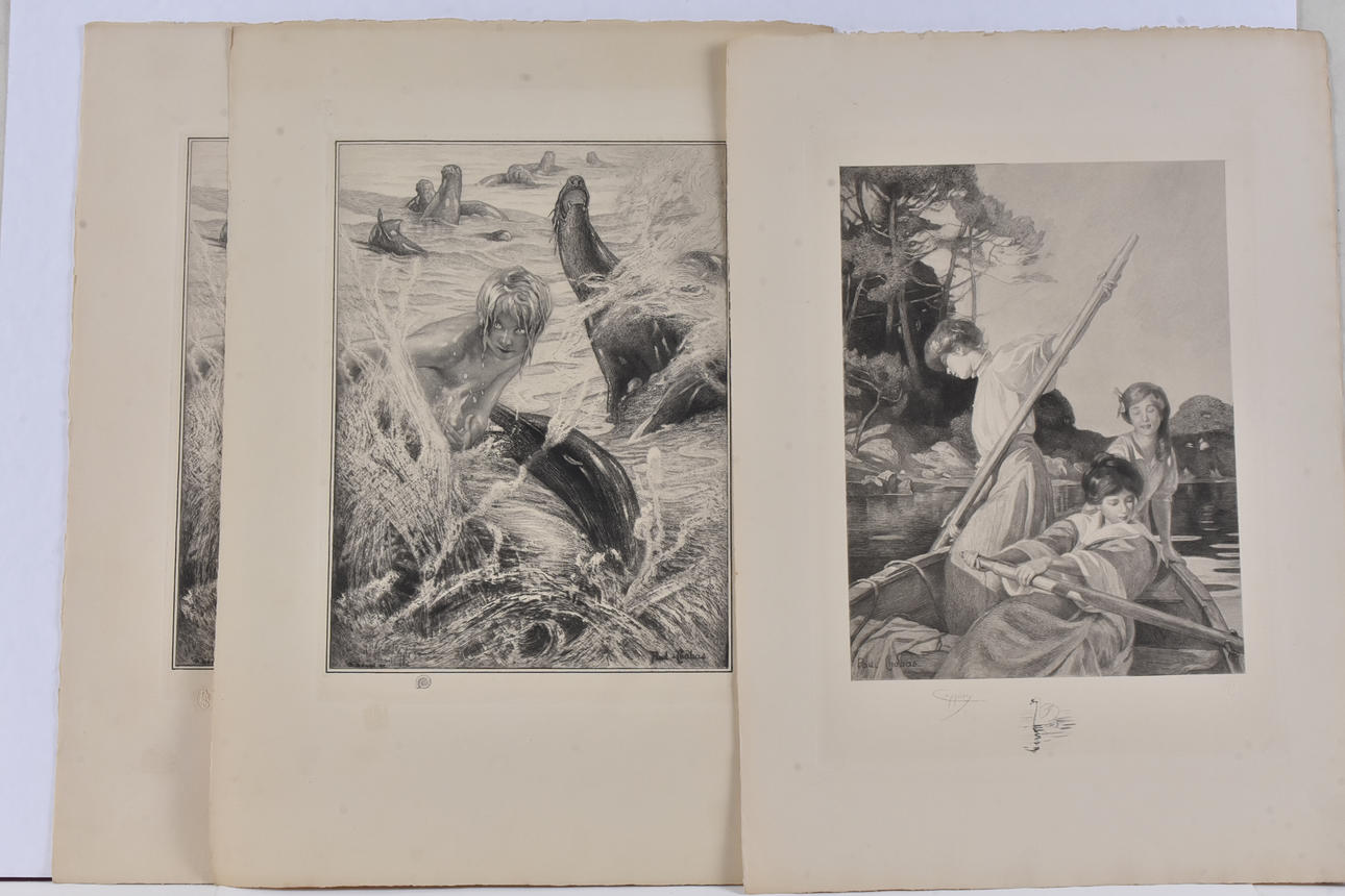 PAUL EMILÉ CHABAS. Etchings, 3 pcs.