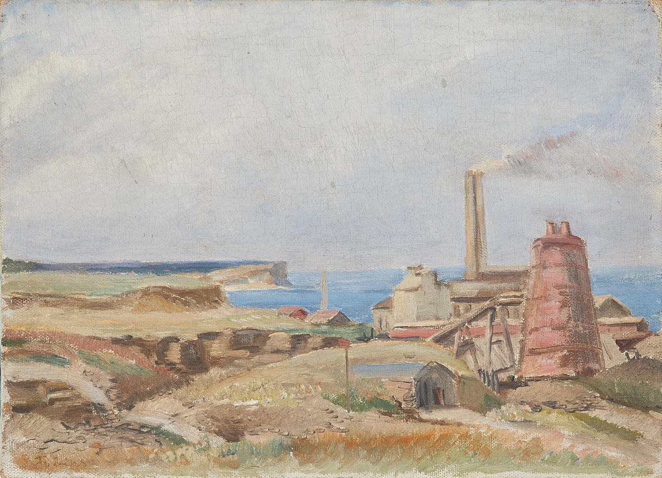 PER FREDRIKS. Motif from Gotland, oil on canvas, signed.
