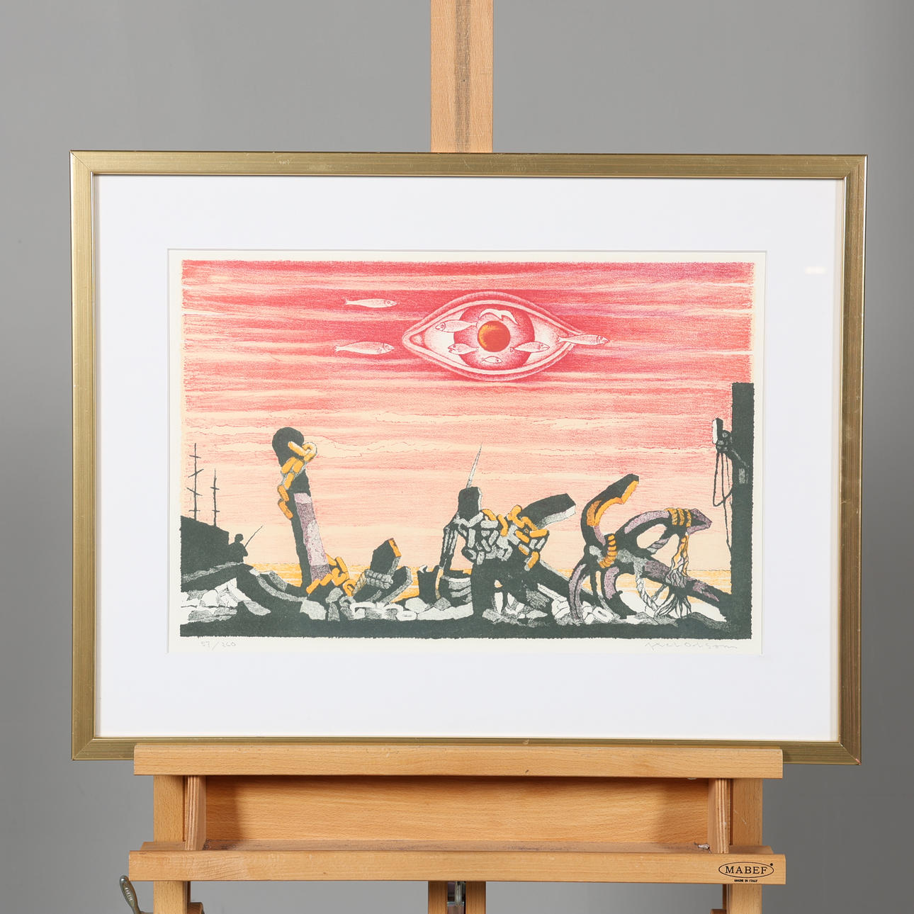 AXEL OLSON. LITHOGRAPH, signed, numbered 57/260.