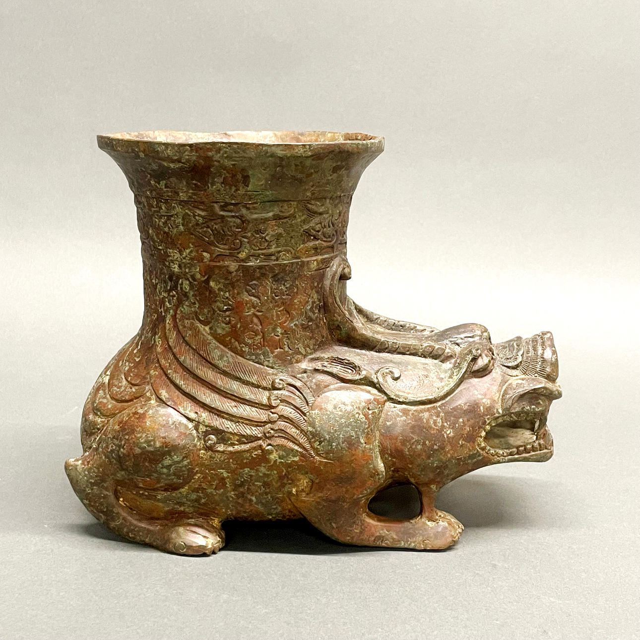 CHINESE ARCHAIC FORM BRONZE CENSER.