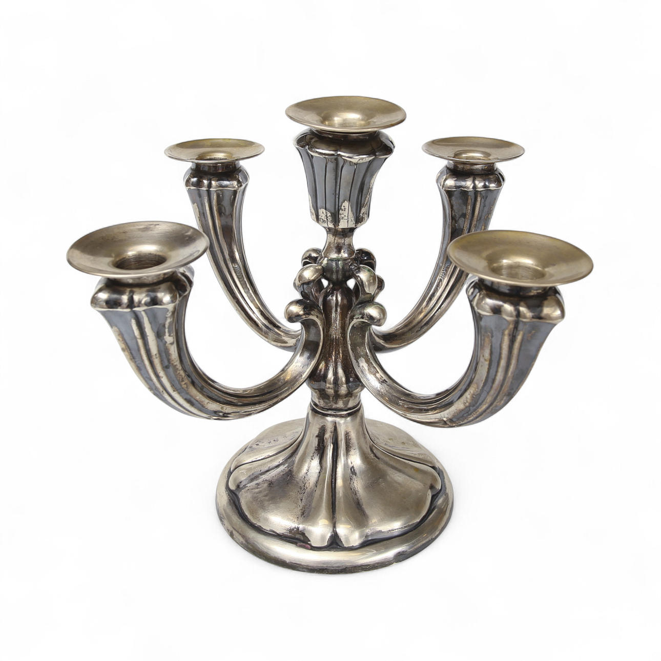 Candlestick/candelabra, five-armed, silver, 1900- century.
