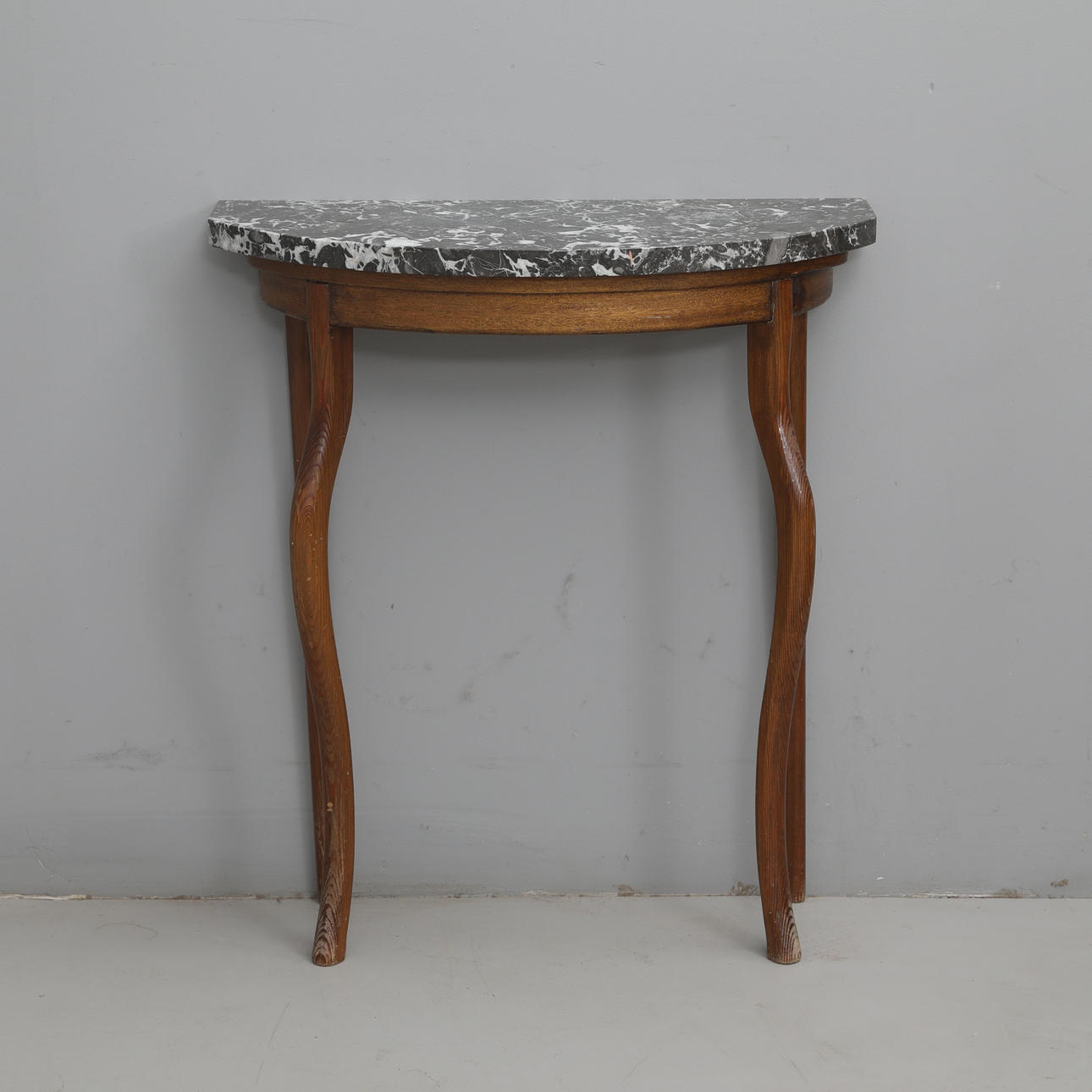 CONSOLE TABLE, and stone top.