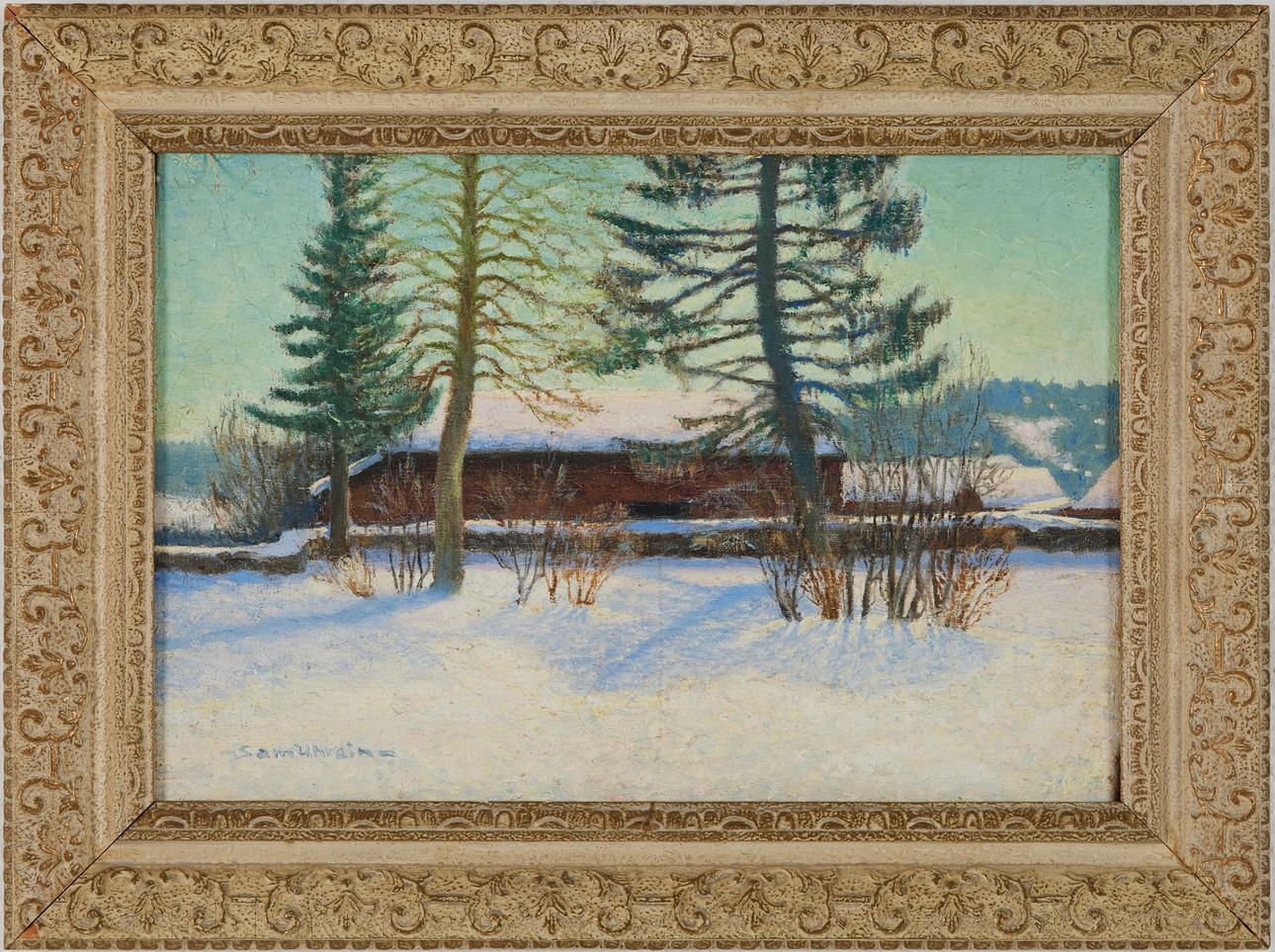 SAM UHR UHRDIN D.Ä (1863-1941). Motif from Ornässtugan, oil on canvas, signed, second half of the 19th century.