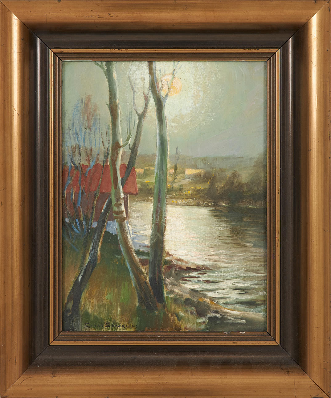 EINAR SÖDERLUND. Moonlight, oil on canvas, signed.