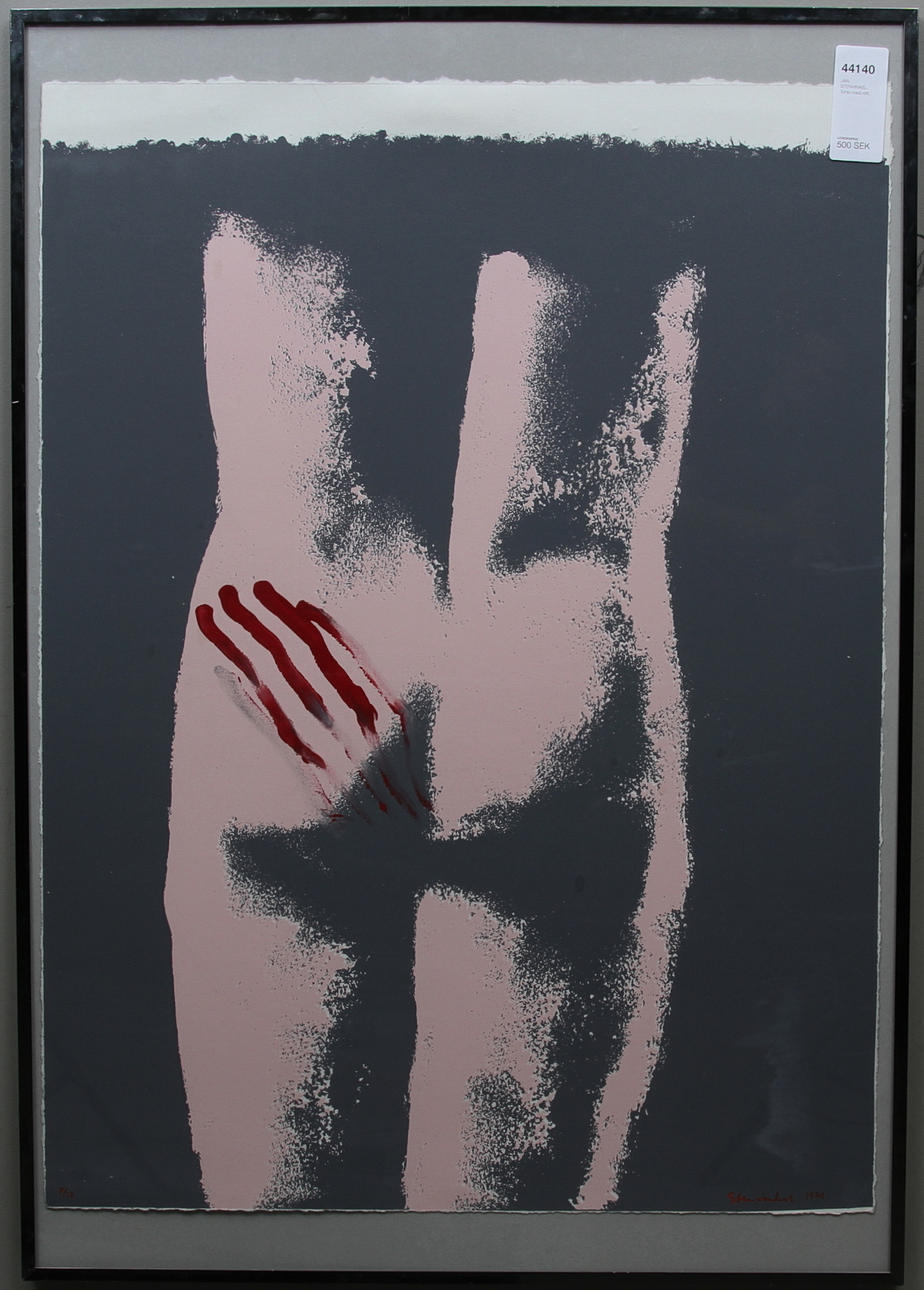 JAN STENVINKEL. Torso med rött.