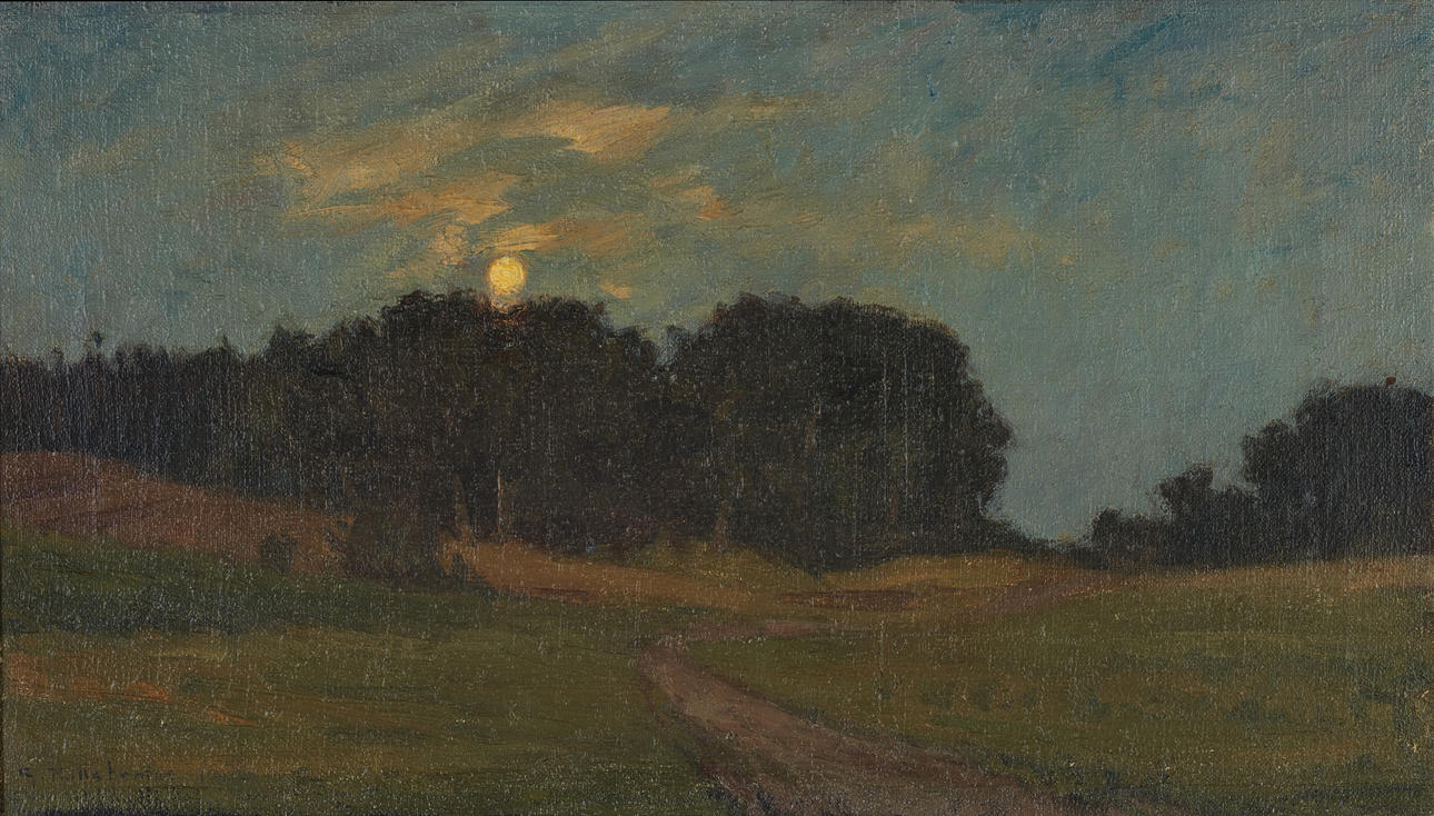 GOTTFRID KALLSTENIUS (SWEDEN, 1861-1943). “Moonlight”, signed and dated G. kallstenius 1921, oil on canvas.