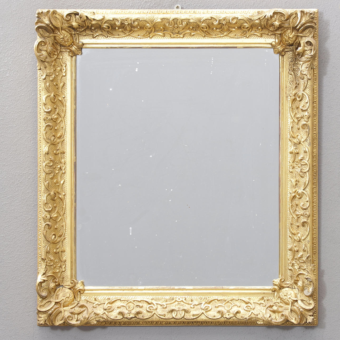 A mirror, gilt frame, 20th century.