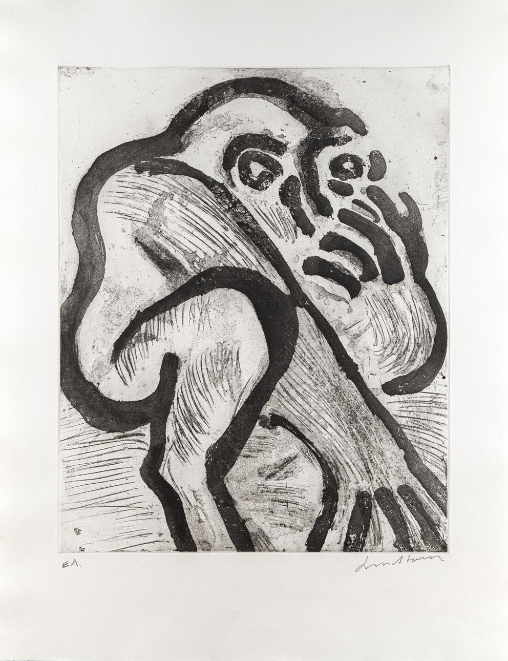 BENGT LINDSTRÖM. Etching, Signed, 20th century.