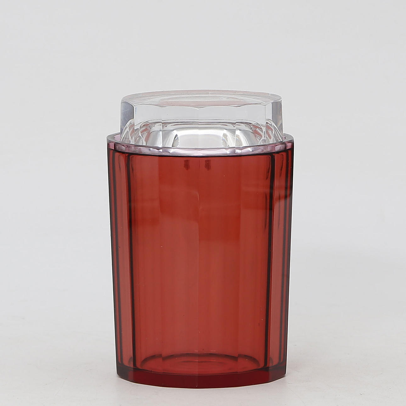 GLASGEFÄSS MIT DECKEL, SIGNIERT TORREFORS P 4096-122.