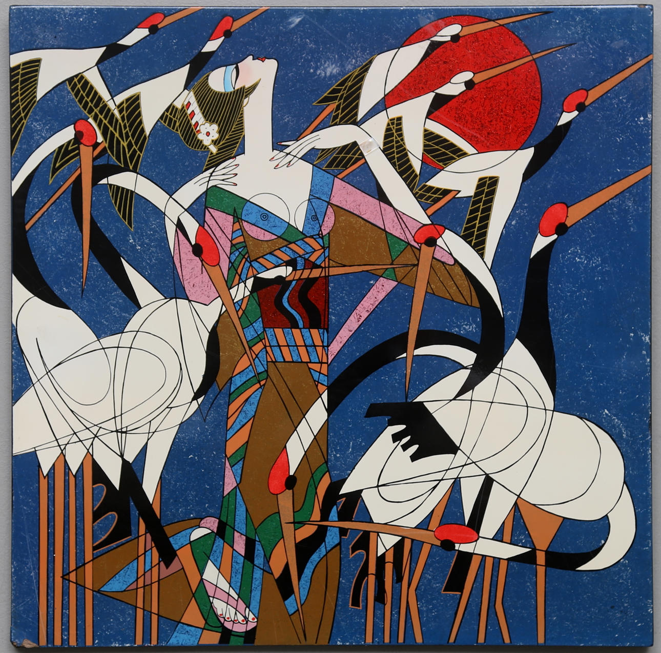 OIDENTIFIERAD KONSTNÄR. lackarbete, art deco-stil, 1900-tal.