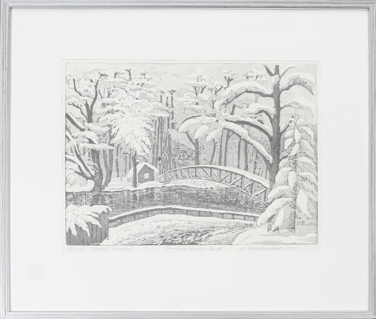 MAJ BRITT LINDBERG. etching, signed, numbered 217/250 and dated 1984.