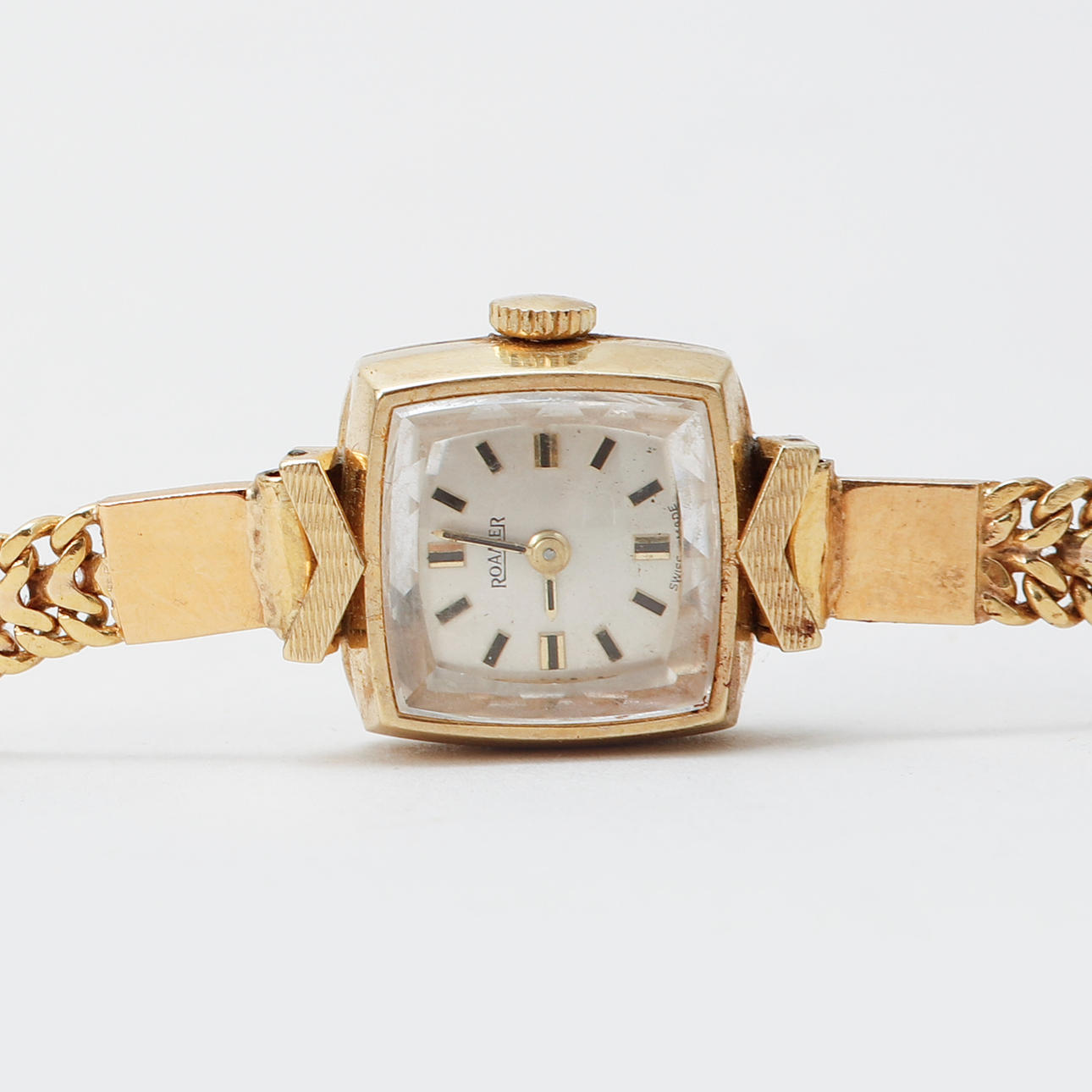 ARMBANDSUR, Roamer, 18k guld i länk, 14k guld i boett, totalvikt ca 24 gram.