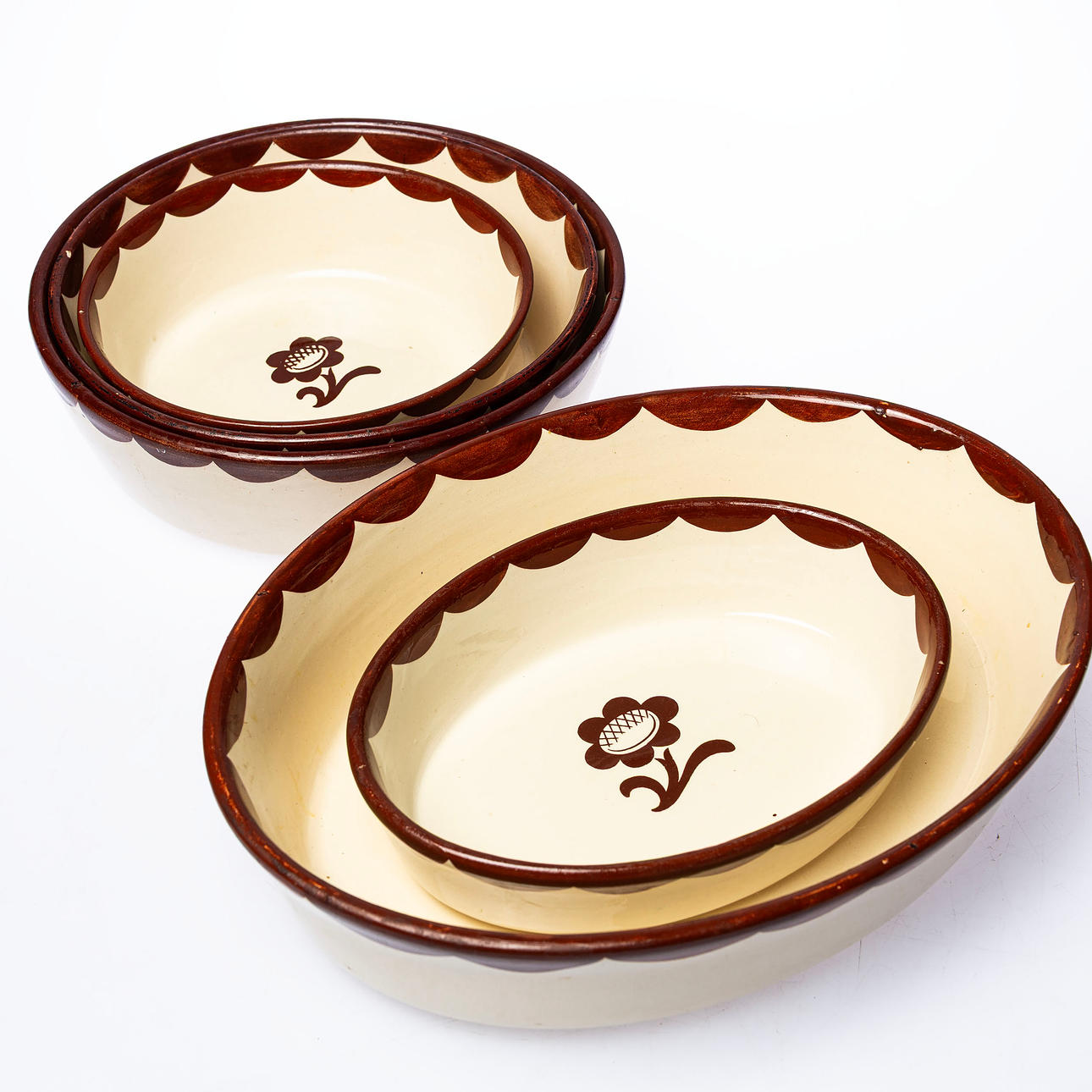 WILHELM KÅGE. Ovnforme, 5 stk „Pyro“ Gustavsberg.