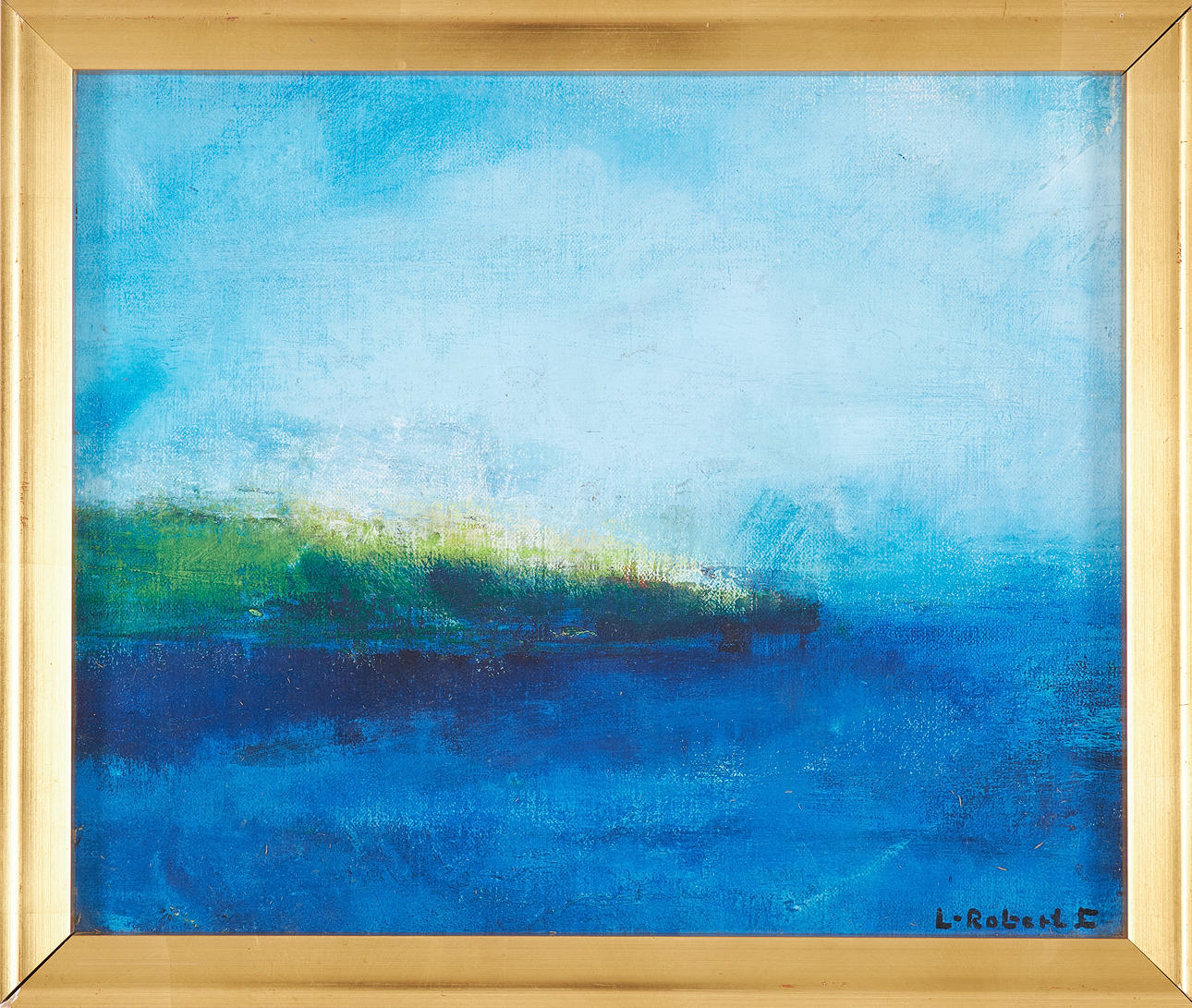 LEIF-ROBERT ERIKSSON. Coastal motif, oil on canvas, suspended on panel, signed.